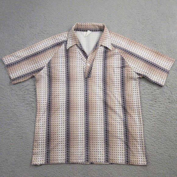 Vintage 70s Leader of California Disco Shirt size L Retro Rave Party Made in USA - Picture 1 of 10